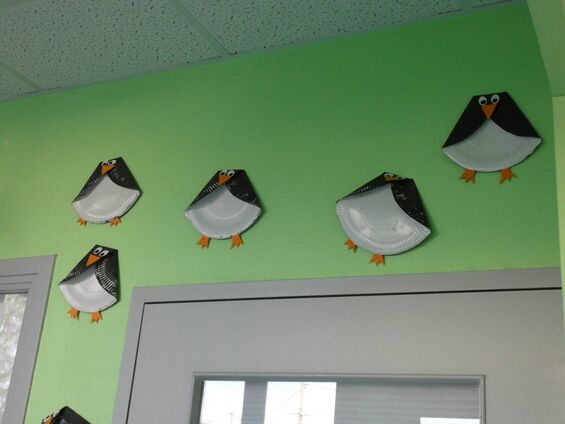 Activité peinture, réalisation de pingouins. Activité peinture, réalisation de pingouins.