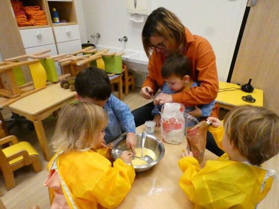 Préparation du gâteau à l'orange